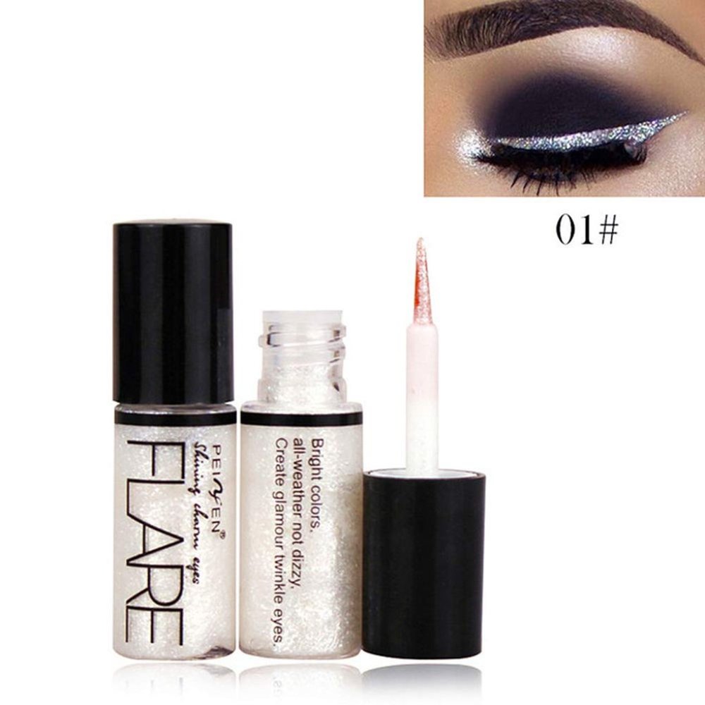 Glitter Liquid Eyeliner Eye Shadow Makeup Kit Long Lasting Luminous Shimmer - Picture 5 of 9